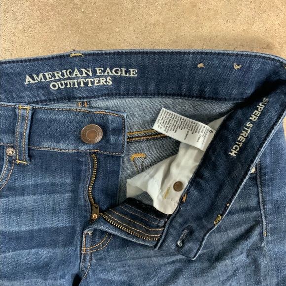 American Eagle Super Stretch Cut-Off Womens Shorts Size 6 Blue - OBO - Picture 6 of 6